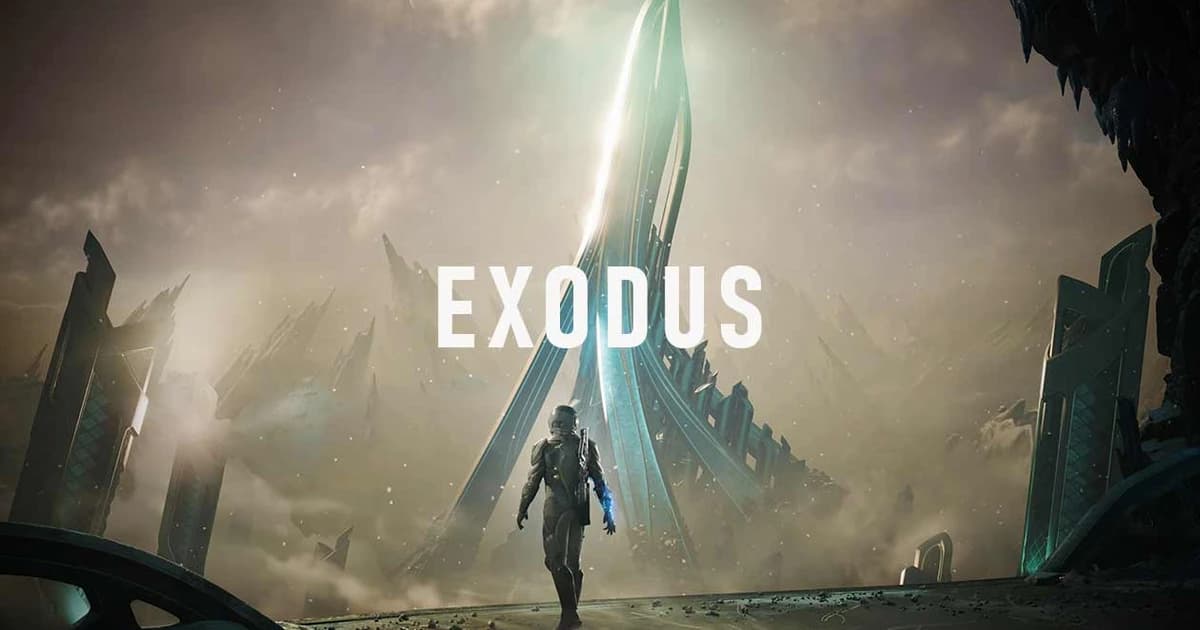 Exodus time dilation mission ship leaving Earth orbit