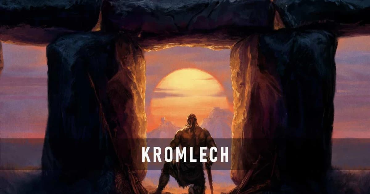 Kromlech dark Celtic warrior in doomed fantasy world