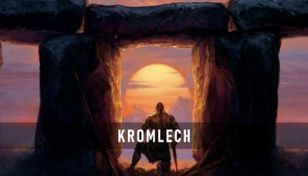 Kromlech dark Celtic warrior in doomed fantasy world