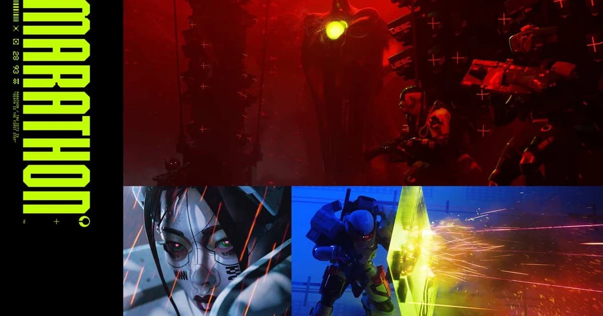 Marathon - Runner extraction beacon tower, moody sci fi lighting