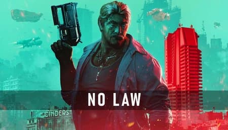 No Law key art – cyber noir streets of Port Desire