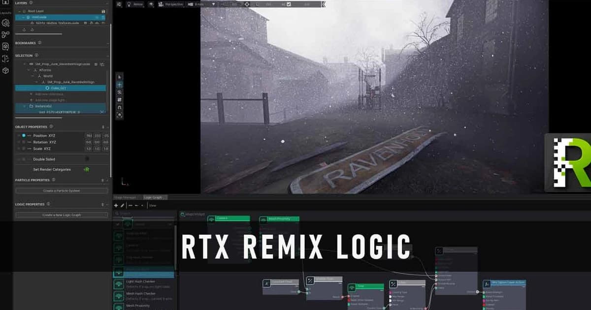 Node based Nvidia RTX Remix Logic editor