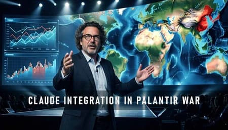 Palantir AIPCon stage with defense AI demonstrations