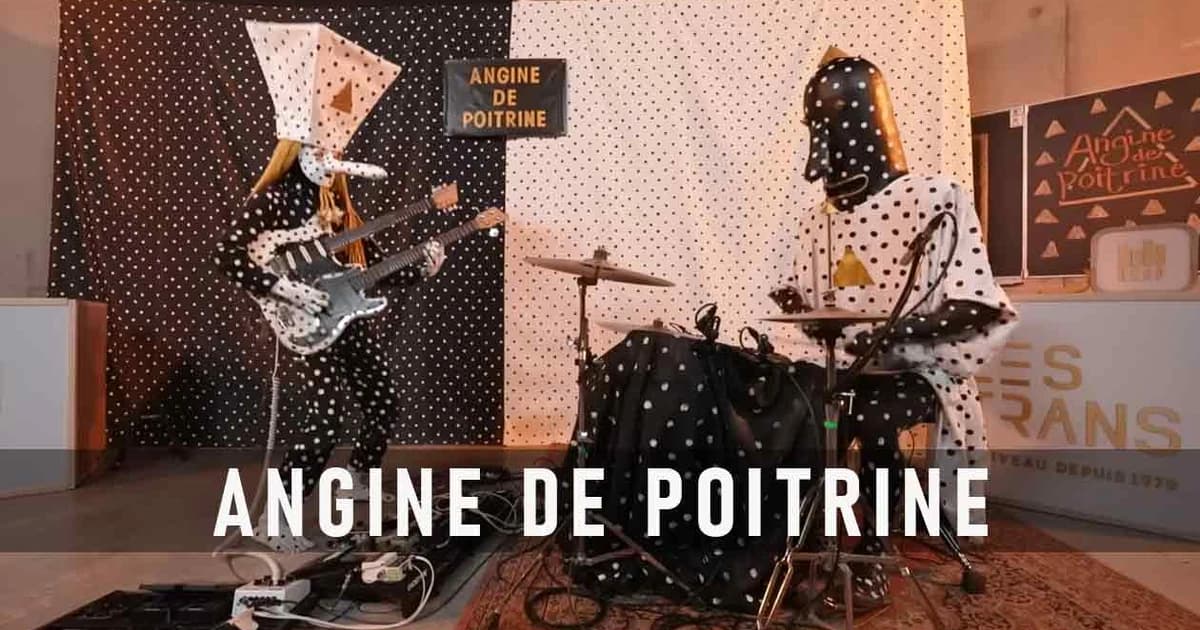 Angine de Poitrine Polka-Dot Masks Live Performance Photo