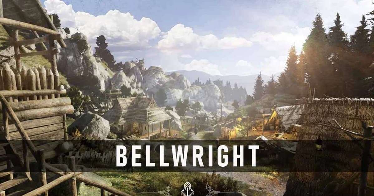 Medieval rebel camp at dusk from Bellwright game world