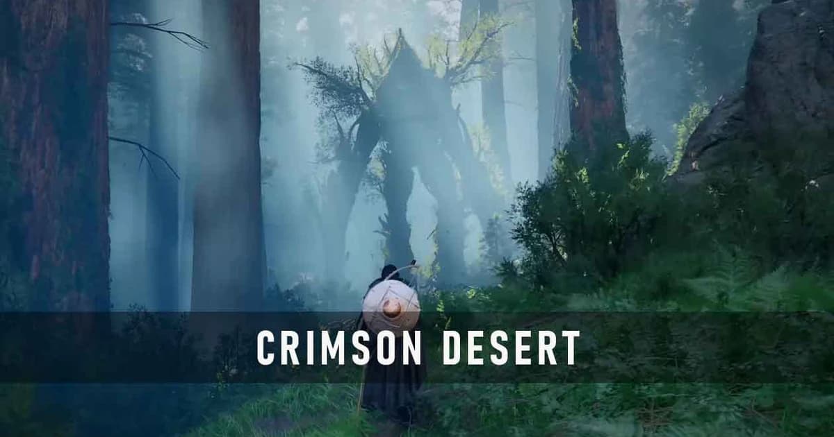 Crimson Desert hero Kliff exploring the vast land of Pywel