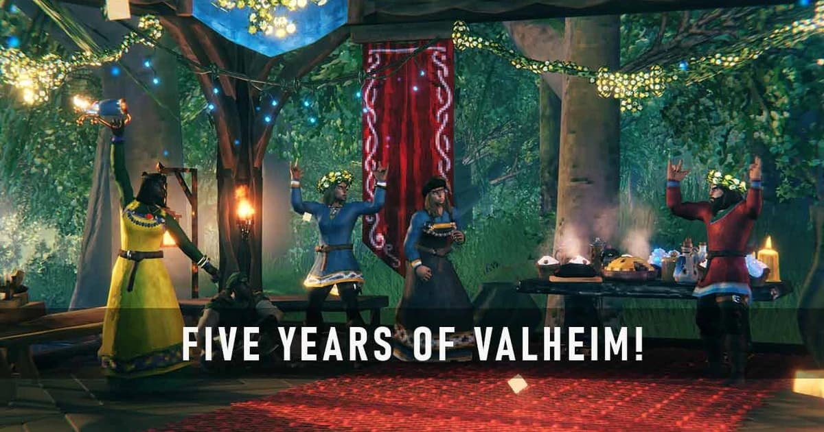 Valheim Early Axes warrior celebrating 5th anniversary