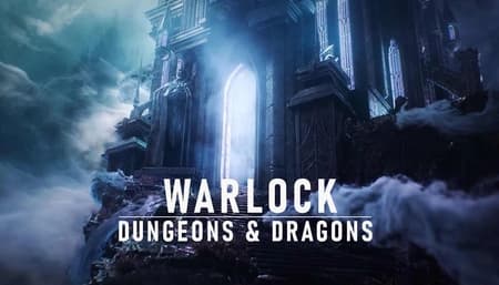 Cinematic tower shot from Warlock DnD trailer