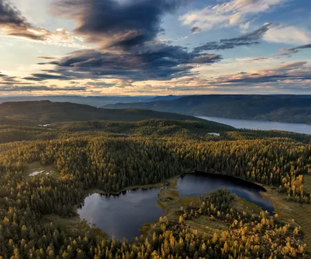 Fosseteråskulpene Lake in Øvre Eiker