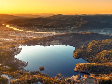 View from Konnerud on Hagatjern and Mjøndalen